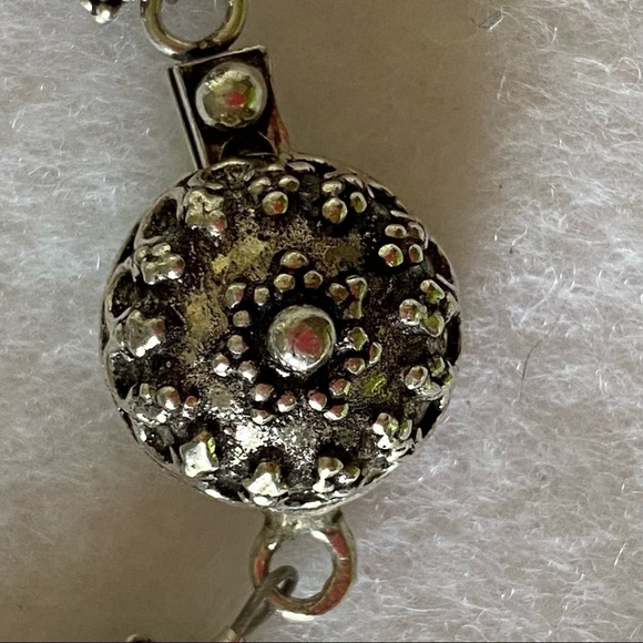 Artisan 925 Sterling Silver 14k yellow gold metal Caviar beaded bracelet NEW - Picture 3 of 10